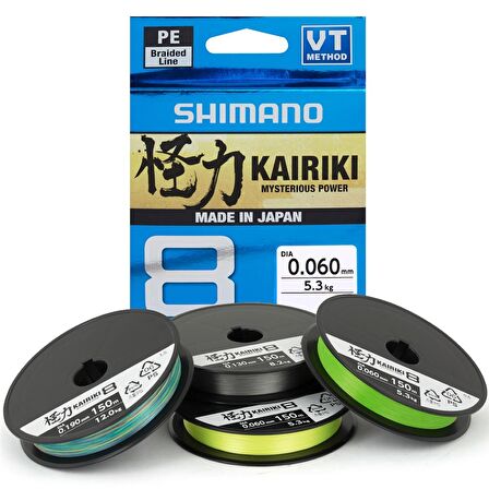 Shimano Kairiki 8 Kat 150m Mantis Green İp Misina