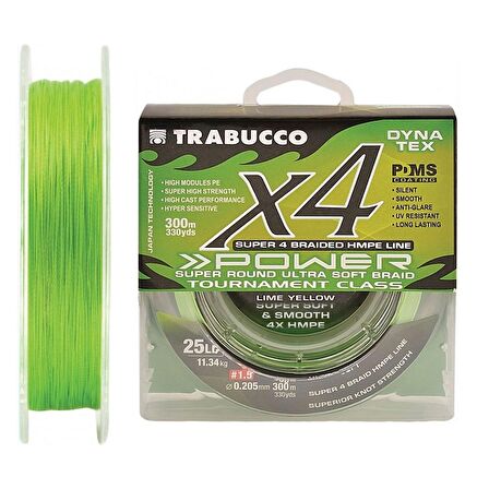 Trabucco Dyna Tex x4 Pro UV Lime Yellow 150m İp Misina