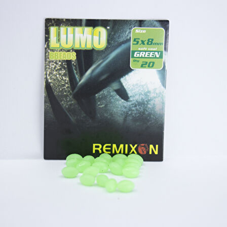 Remixon 5x8mm Oval Soft 20 Adet Boncuk Yeşil
