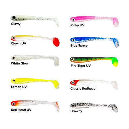 Fujin Bomb Shad 8,5cm Slikon Yem UV Fire Tiger