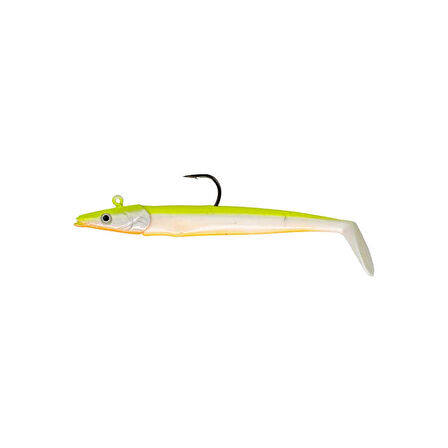 Fujin Zand Eel 11cm 7gr ve 14gr Double Body ve Jig Head Silikon Yem Gold Silver