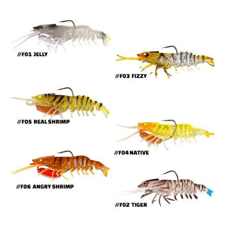 Fujin Caridex 6,5cm 6,3gr Karides Silikon Yem F02 Tiger