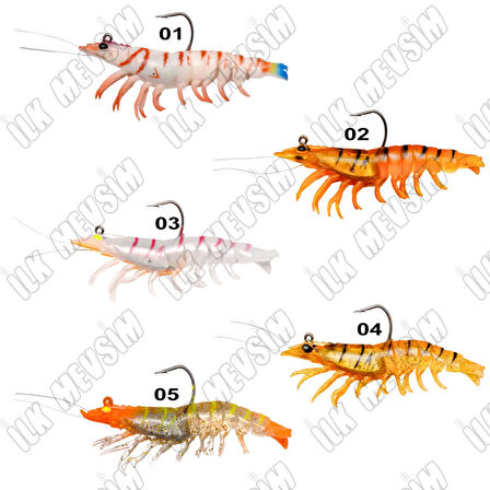 Ryuji Real Shrimp 7,6cm 12gr Karides Silikon Yem 05