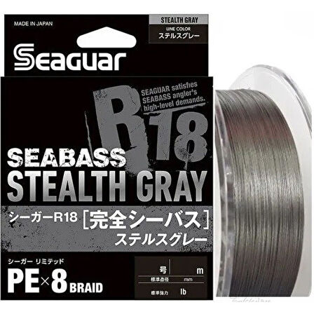 Seaguar R18 Seabass 8B Stealth Gray 150m İp Misina 0,18mm