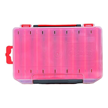 Fishika Lure Box 10cm Kırmızı Çift Taraflı Balıkçı Kutusu