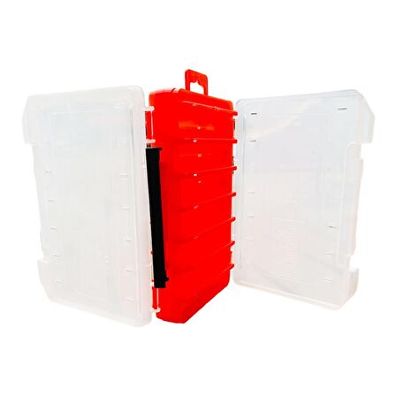 Fishika Lure Box 10cm Turuncu Çift Taraflı Balıkçı Kutusu