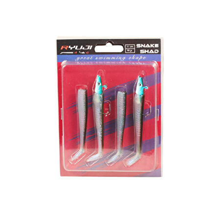Ryuji Snake Shad 11cm 10gr Silikon Yem Blue Silver