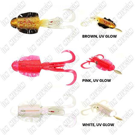 Seabor Cuttlefish 285gr Silikon Kalamar Jig Yem White UV