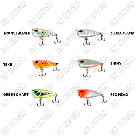 Ryuji Mini Popper 4cm 2,8gr Maket Yem Red Head