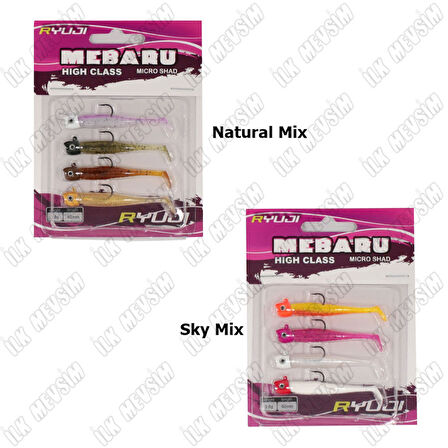 Ryuji Mebaru Micro Shad 6,5cm 3,8gr Silikon Yem Natural Mix