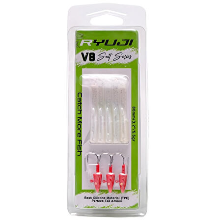 Ryuji V8 Salt 8cm 5,5gr Silikon Yem Blue Glitter