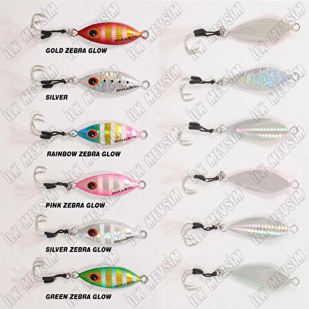 Ryuji Slow King 6,5cm 30gr Jig Yem Rainbow Zebra Glow