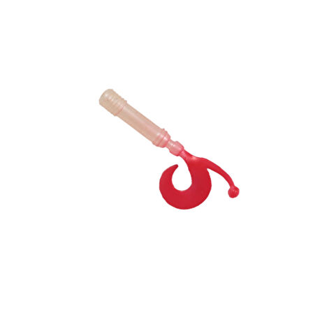 Ryuji Baby Curtail 4,3cm Silikon Yem Uv Red Glitter