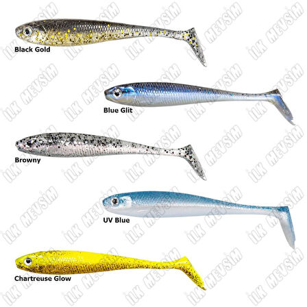 Ryuji Panic Shad 9cm 5.5gr Silikon Yem UV Blue