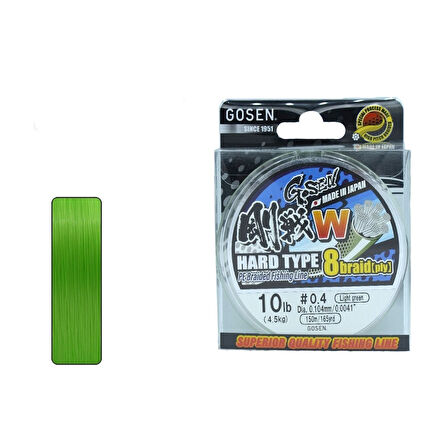 Gosen W8 Hard Type 8B Light Green 150m İp Misina 0,15mm