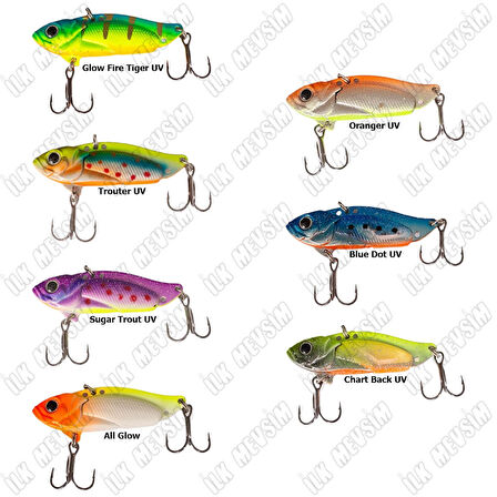 Ryuji Sound VIB 4,5cm 10gr Vibrasyon Yem Glow Fire Tiger UV