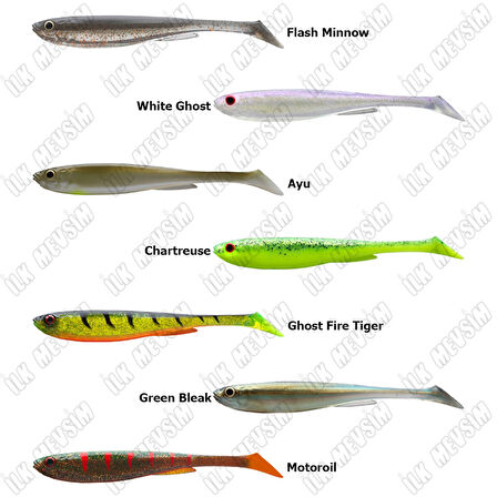 Daiwa Prorex Slim Shady 7,5cm 3,3gr Tekli Silikon Yem Ghost Fire Tiger