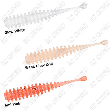 Daiwa Aji Hunter Worm Ring 3,8cm Silikon Yem Weak Glow Krill