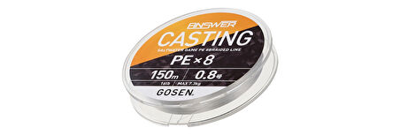 Gosen Answer Casting 8B Fine Silver 150m ip Misina PE # 0.8