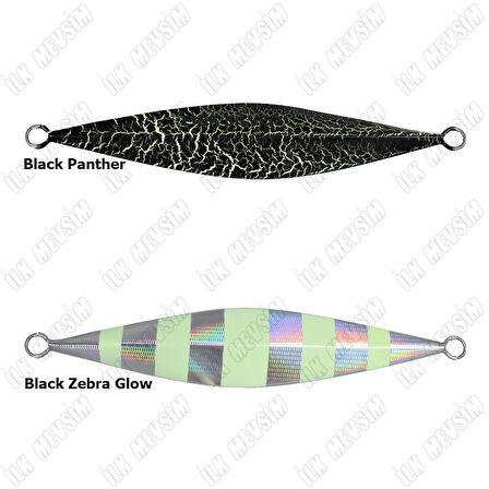 Seabor Dragon 200gr Jig Yem Black Zebra Glow