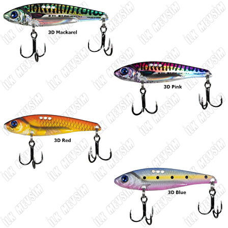 Ryuji 3D Vibber 6,5cm 15gr Vibrasyon Yem 3D Blue