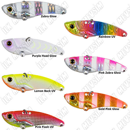Ryuji Mirror Vib 6,5cm 22gr Vibrasyon Yem Pink Zebra Glow