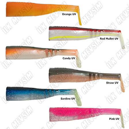 Seabor Lily Shad 11cm 3 Adet Yedek Silikon Yem Candy UV
