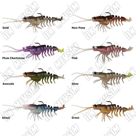 Savage Gear 3D Shrimp Weedless 9 cm 7 gr Silikon Karides Renk : Plum Chartreuse