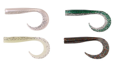 Savage gear LB Sandeel Curltail 14cm 4 Adet Suni Yem Renk : Glow