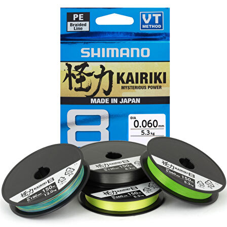 Shimano Kairiki 8B Mantis Green 150m İp Misina Kalınlık (mm) : 0,16mm