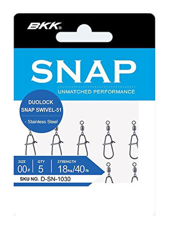 BKK Duolock Snap Swivel-51 Fırdöndü Numara : 1