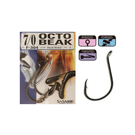 Sasame F-304 Octo Beak Serisi Olta İğnesi İğne No : 5-0