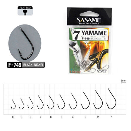 Sasame Yamame F-749 Black Nickel İğne İğne No : 1
