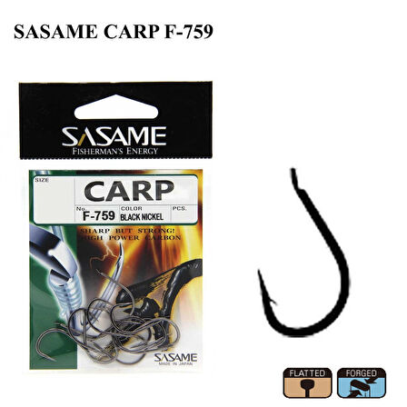 Sasame Carp F-759 Black Nickel İğne İğne No : 1