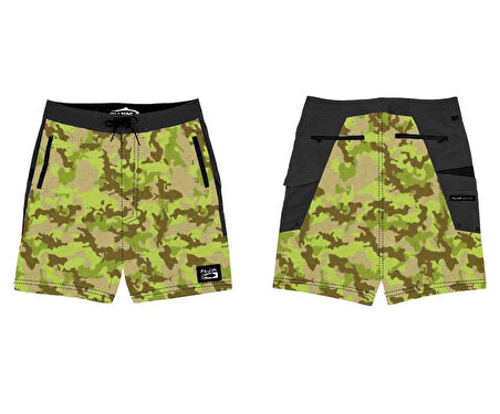 Fujin Performance Camo Pistachio Balıkçı Şortu Beden : XL