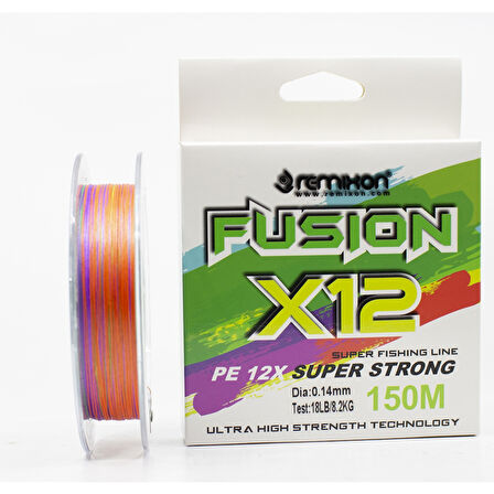 Remixon Fusion 12B Multicolor 150m İp Misina Kalınlık (mm) : 0,27mm