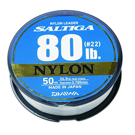 Daiwa Saltiga Nylon 50m Leader Misina Çeker (lb) : 130lb