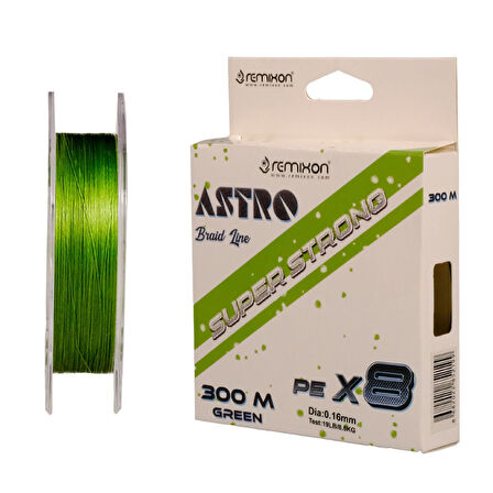 Remixon Astro 8B Green 300m İp Misina Kalınlık (mm) : 0,13mm