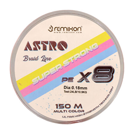 Remixon Astro 8B Multicolor 150m İp Misina Kalınlık (mm) : 0,10mm