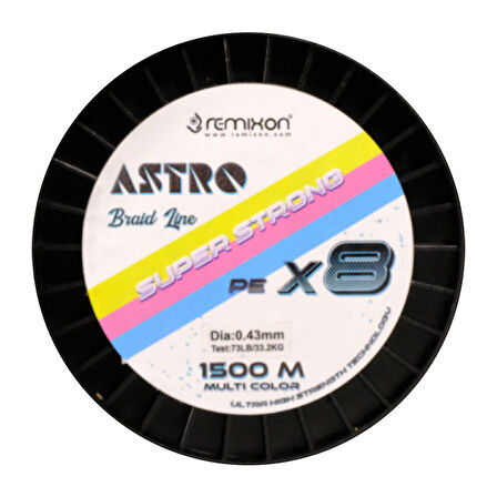 Remixon Astro 8B Multicolor 1500m İp Misina Kalınlık (mm) : 0,49mm
