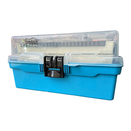 Captain 2 Raflı Mavi Balıkçı Kutusu