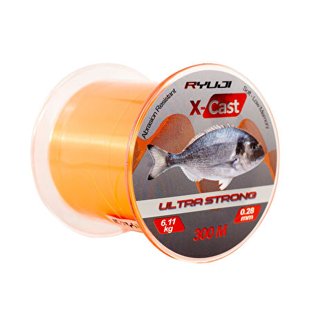 Ryuji X-Cast Surf Orange 300m Monofilament Misina Kalınlık (mm) : 0,28mm