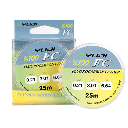 Ryuji %100 FC 25m Fluoro Carbon Leader Misina Kalınlık (mm) : 0,21mm