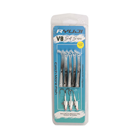 Ryuji V8 Salt 8cm 5,5gr Silikon Yem Renk : Black Back