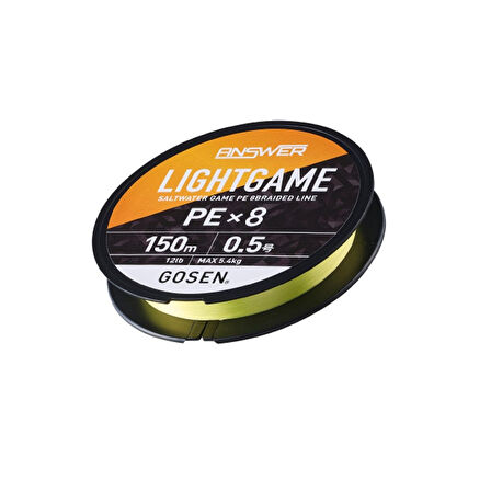 Gosen Answer Light Game 8B Coctail Yellow 150m İp Misina Kalınlık (mm) : 0,06mm