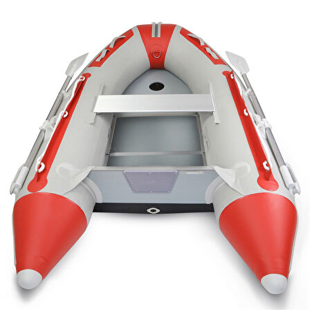 Fishika 240cm Kırmızı Ahşap Taban Omurgalı Şişme Bot