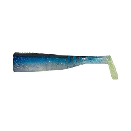 Seabor Lily Shad 9,3cm 3 Adet Yedek Silikon Yem Renk : UV Sardine
