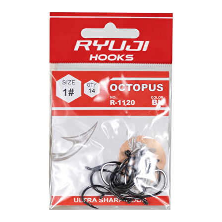 Ryuji R-1120 Octopus Black Nickel İğne İğne No : 1-0