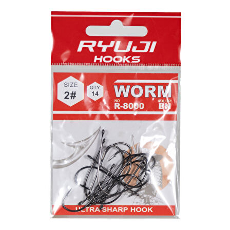 Ryuji R-8000 Worm Black Nickel İğne İğne No : 2-0