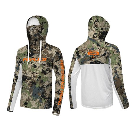 Ryuji UV Performance Hoodie Shirt+Neck Camo Boyunluklu T-Shirt M